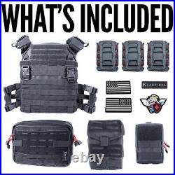 Tactical Plate Carrier KIT Loadout Molle Padded Breathable Mesh Black Ktactical