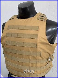 Tactical Plate Carrier Vest FREE Made With Kevlar Plates 3a Inserts Fits Ar500