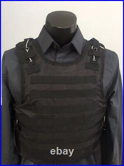 Tactical Plate Carrier Vest FREE Made With Kevlar Plates 3a Inserts Fits Ar500