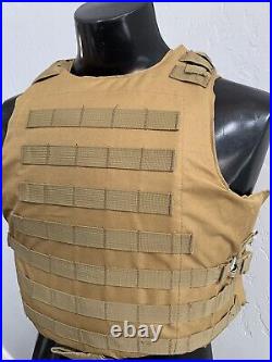 Tactical Plate Carrier Vest FREE Made With Kevlar Plates 3a Inserts Fits Ar500