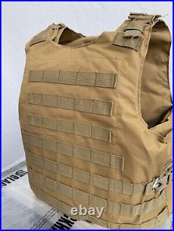 Tactical Plate Carrier Vest FREE Made With Kevlar Plates 3a Inserts Fits Ar500