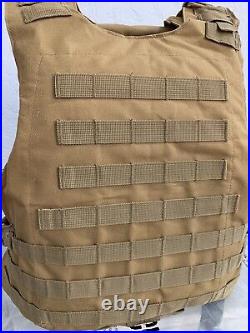 Tactical Plate Carrier Vest FREE Made With Kevlar Plates 3a Inserts Fits Ar500