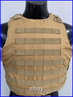 Tactical Plate Carrier Vest FREE Made With Kevlar Plates 3a Inserts Fits Ar500