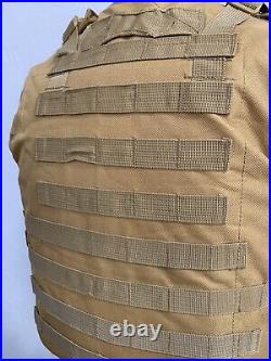 Tactical Plate Carrier Vest FREE Made With Kevlar Plates 3a Inserts Fits Ar500