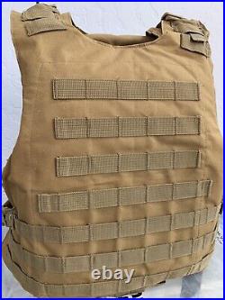 Tactical Plate Carrier Vest FREE Made With Kevlar Plates 3a Inserts Fits Ar500