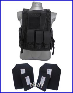 Tactical Scorpion Gear 4 Pc Level III+ / AR500 Body Armor Plates Bearcat Vest