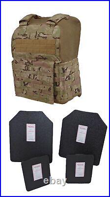 Tactical Scorpion Gear Body Armor Muircat Carrier + Level IIIA Plates Multicam