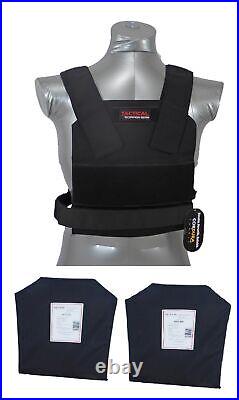 Tactical Scorpion Level IIIA 3A Soft Body Armor Plates + Bobcat Concealed Vest