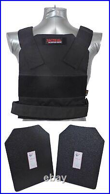 Tactical Scorpion Level IIIA Body Armor Plates + Bobcat 11x14 Concealable vest