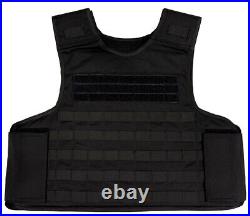 Tactical Soft Armored Ballistic Body IIIA Upgradeab Armor Vests Made in USA Blk