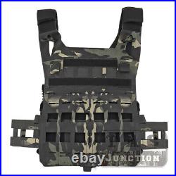 Tactical Ultra-light SPC Vest Plate Carrier + Front Flap + Cummerbund + Plates
