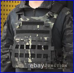 Tactical Ultra-light SPC Vest Plate Carrier + Front Flap + Cummerbund + Plates