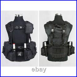 Tactical Vest Chest Rig Training Module H-Harness Molle Belt Mag Bag Set