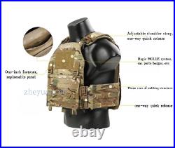 Tactical Vest Molle Plate Carrier Low Profile Quick Release Lightweight Hunting
