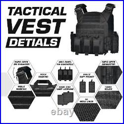 Tactical Vest Weighted Vest Airsoft Vest, 3D Breathable Adjustable Modular Qui