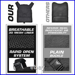 Tactical Vest Weighted Vest Airsoft Vest, 3D Breathable Adjustable Modular Qui