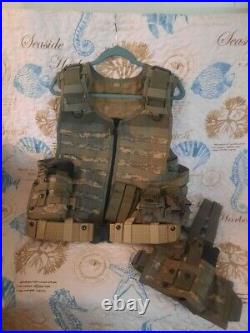 Tactical Vest with Belt & Molle Pouches and 2 Holsters Adjustable 3x-5x Spec-Ops