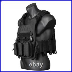 Tactical Vest with Triple Magazine Pouch Quick Release Buckle Lightweight