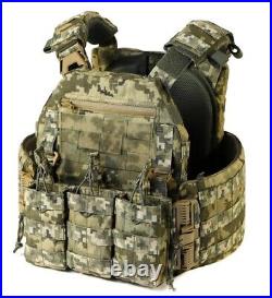 Tactical vest, plate carrier, function of swedish skidding PL-002, Pixel color