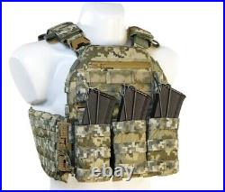 Tactical vest, plate carrier, function of swedish skidding PL-002, Pixel color