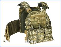 Tactical vest, plate carrier, function of swedish skidding PL-002, Pixel color