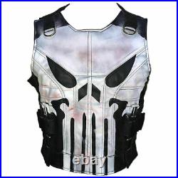 The Punisher Season 2 Tactical Biker Black Faux Leather Vest Limited Edition