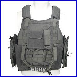 US Military Security Tactical Molle Assault Vest Plate Carrier for 11x14 Black