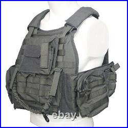 US Military Security Tactical Molle Assault Vest Plate Carrier for 11x14 Black