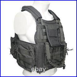 US Military Security Tactical Molle Assault Vest Plate Carrier for 11x14 Black