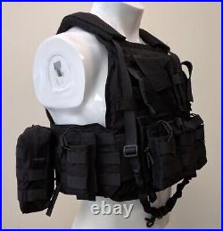 US Military Security Tactical Molle Assault Vest Plate Carrier for 11x14 Black