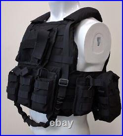 US Military Security Tactical Molle Assault Vest Plate Carrier for 11x14 Black