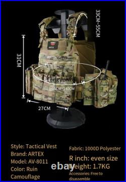 US! Tactical vest plate carrier quick release system Outdoor Goods Multicam color