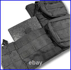 Urban Assault Black Storm Tactical Vest Plate Carrier Level III Superlite Armor