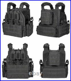 Urban Assault Black Storm Tactical Vest Plate Carrier Level III Superlite Armor