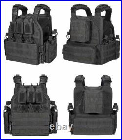 Urban Assault Black Storm Tactical Vest Plate Carrier With Level III+ Armor