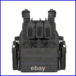 Urban Assault Black Storm Tactical Vest Plate Carrier With Level III Armor Plates