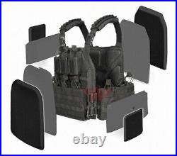 Urban Assault Black Storm Tactical Vest Plate Carrier With Level III Armor Plates