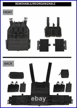 Urban Assault Black Storm Tactical Vest Plate Carrier With Level III Armor Plates