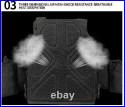 Urban Assault Black Storm Tactical Vest Plate Carrier With Level III Armor Plates