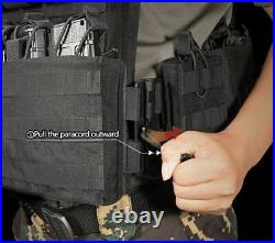 Urban Assault Black Storm Tactical Vest Plate Carrier With Level III Armor Plates