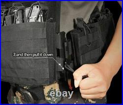 Urban Assault Black Storm Tactical Vest Plate Carrier With Level III Armor Plates