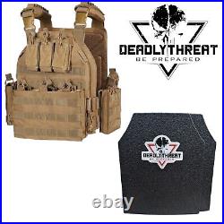 Urban Assault Desert Fox Tactical Vest Plate Carrier With Level III Armor Plates