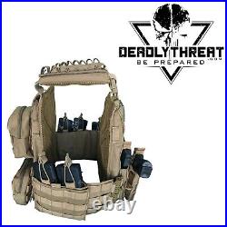 Urban Assault Desert Fox Tactical Vest Plate Carrier With Level III Armor Plates