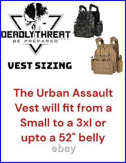 Urban Assault Phantom Sage Tactical Vest Plate Carrier With Level III Armor Plates