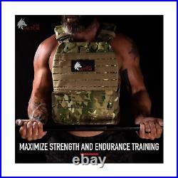 WOLF TACTICAL Adjustable Weighted Vest WODs, Strength and Endurance Trai