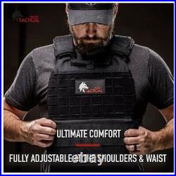 WOLF TACTICAL Adjustable Weighted Vest WODs, Strength and Endurance Trainin