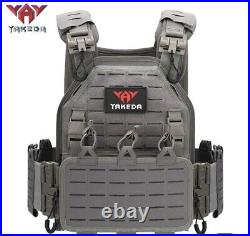 YAKEDA Laser MOLLE Military Tactical Vest Outdoor Hunting Quick Release Gray