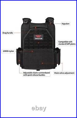 YAKEDA Laser MOLLE Military Tactical Vest Outdoor Hunting Quick Release Gray