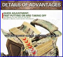 YAKEDA Quick Release Military Tactical Outdoor Vest for Men Cp