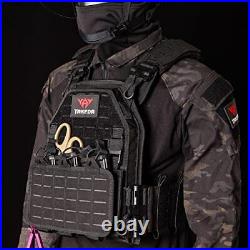 YAKEDA Tactical Vest for Men1000D Nylon Quick Release Laser One Size Black